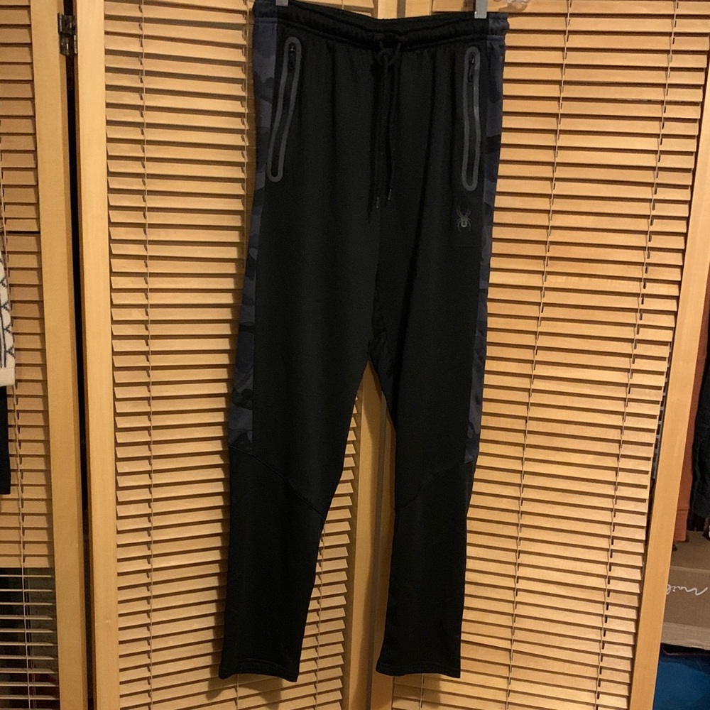 Spyder Black Joggers with Camouflage Accents